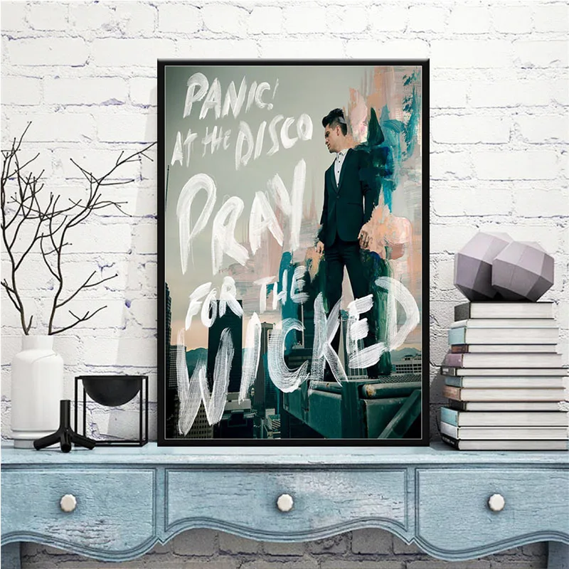 

New Brendon Urie Panic at the Disco Pop Star Poster Wall Art Picture Posters and Prints Canvas Painting for Room Home Decor