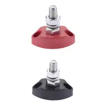 Красный черный распределительный блок силовой столб изолированный терминал шпилька 6 мм Лодка электрические части для электрических кабелей для морских яхты