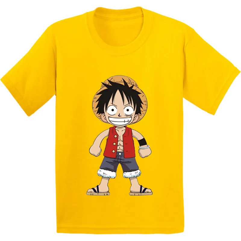 

100% Cotton,Anime One Piece Lufy Pattern Kids T shirt Baby Cartoon Funny Clothes Boys/Girls Short Sleeve T-shirt,GKT245