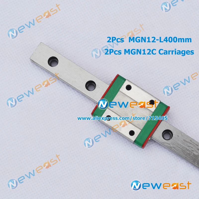 

Promotion for New Miniature Linear Guide 2pcs MGN12 L= 400mm guideway + 2pcs MGN12C blocks carriage for X Y Z Axis