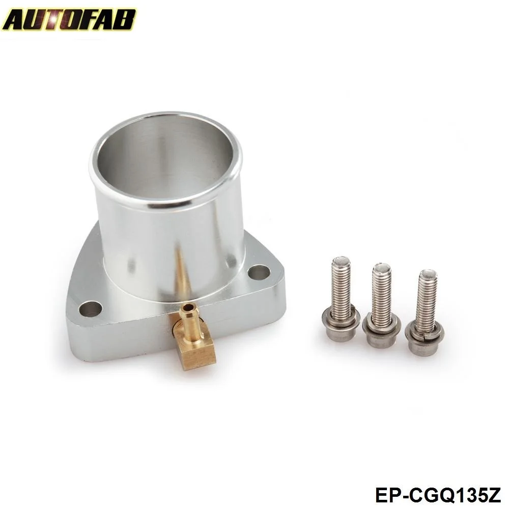 AUTOFAB - Turbo Compressor Outlet Adapter Flange With Brass Fitting 90 degree For Garrett GT25 GT28 T25 T28 AF-CGQ135Z