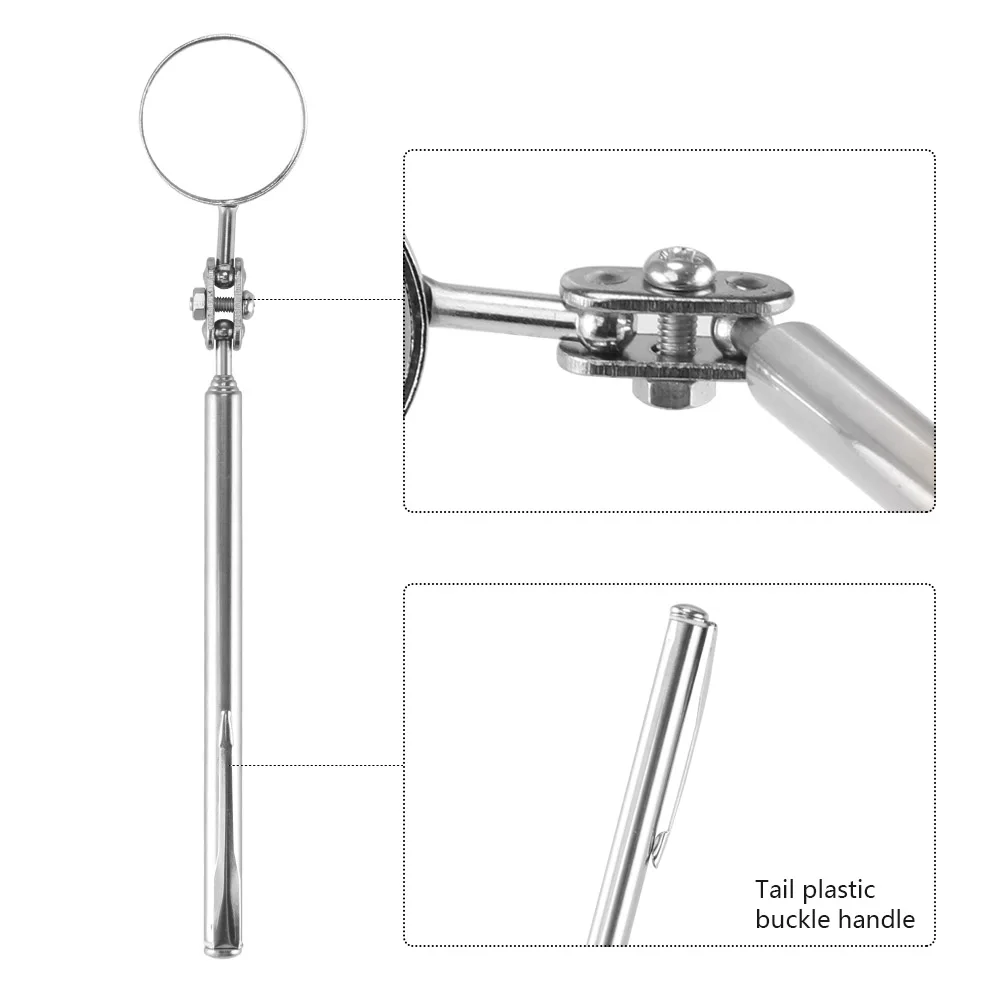 

Car Telescopic Inspection Mirror Automotive Telescoping Detection Lens Round Mirror Extending Car Angle View Pen Tool