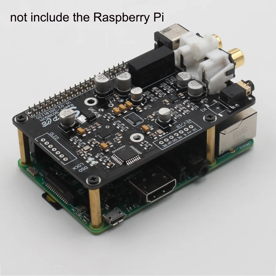 ES9038q2m OPA1612 Op DAC декодер цифровая плата вещания I2S 32 бит/384K DSD128 для Raspberry pi 2B 3B