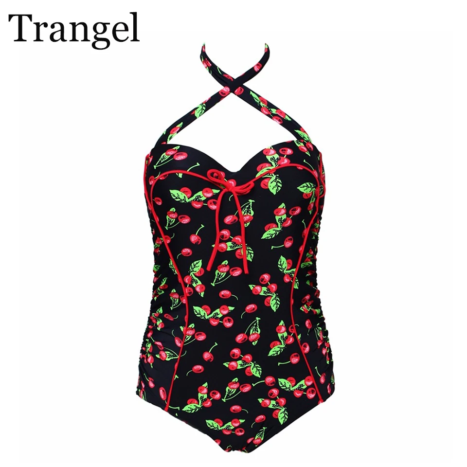 Trangel Plus Size Swimwear One Piece Swimsuit Sexy Women Swimwear ...