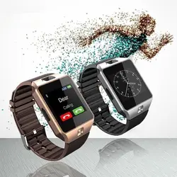 Смарт часы с Сим слот для карт нажмите сообщение Bluetooth Подключение Android телефон лучше, чем DZ09 Smartwatch Для мужчин часы
