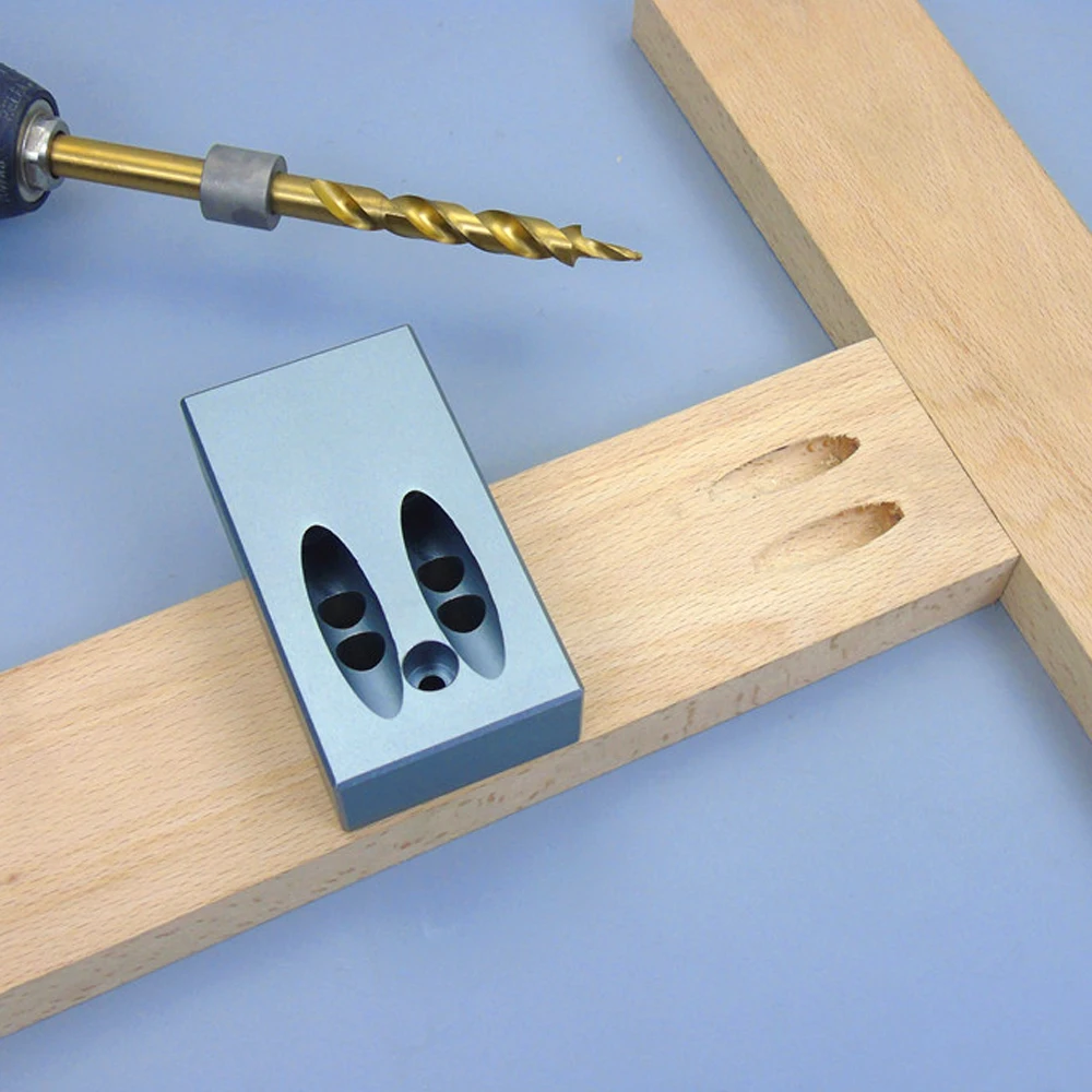 

Woodworking Tool Set DIY Punching Tool Aluminium Alloy Porous Oblique Hole Jig Kit for Wood Working with 9.5mm Drilling Bit
