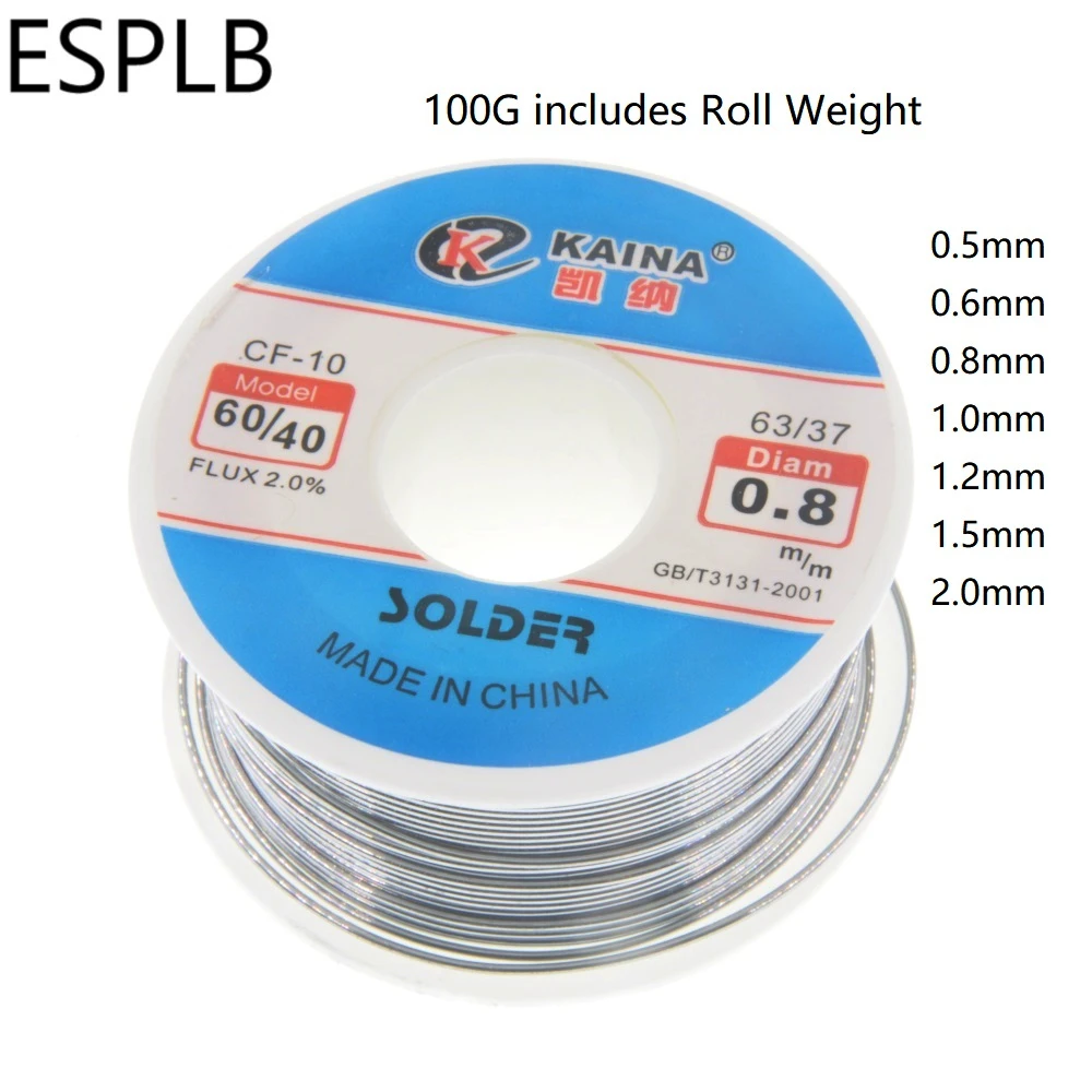 LOT TWO 15g Tube 60//40 Tin Lead Solder Wire Flux Covered Electrical Soldering