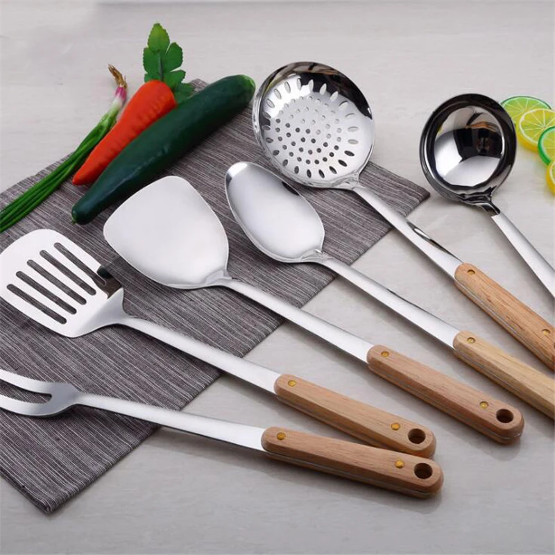 7 типов шлицевая лопатка из нержавеющей стали, жаростойкий антипригарный инструмент для жарки рыбы, кухонный инструмент высокого качества