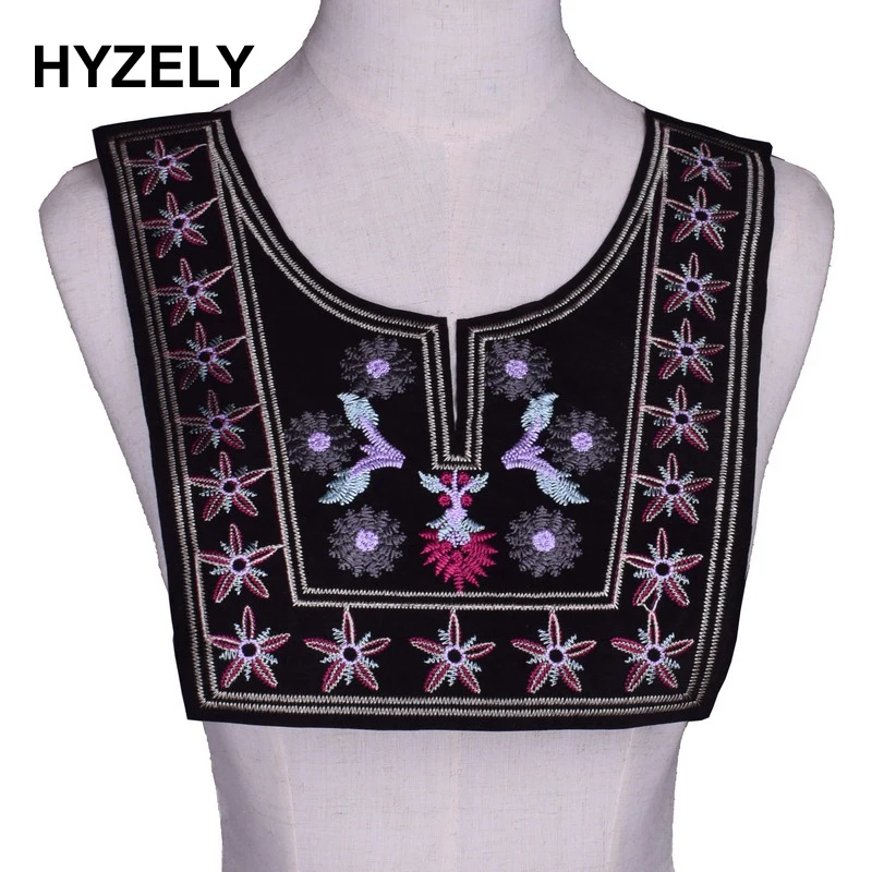 

Neckline Collar Colorful Flower Costume Decoration Diy Dress Clothing Applique Blouse Lace Fabric Trim Sewing Accessories NL404