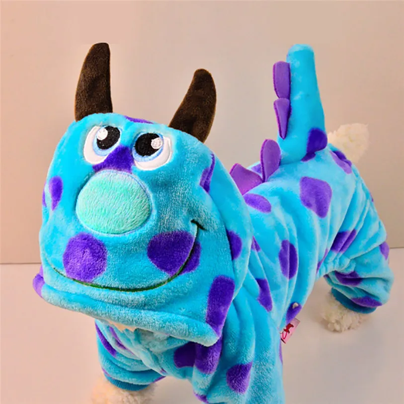 XXS-L Velvet Dogs Coat Jumpsuit Cute Cosplay Winter Pet Clothes for Small Middle Dog Warm Pet Vest Puppy Sweater noMC15 (3)