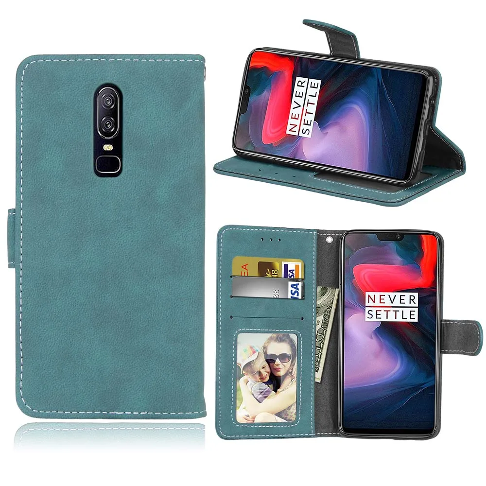 Blue Чехол для мобильного телефона Oneplus 6 Ipad Mini 1+ 6 6,28 дюймов держатель-подставка для телефона чехол-портмоне из кожи с откидной крышкой для мобильного телефона OnePlus 6 шесть A6000 A6003 чехол для телефона - Цвет: Blue