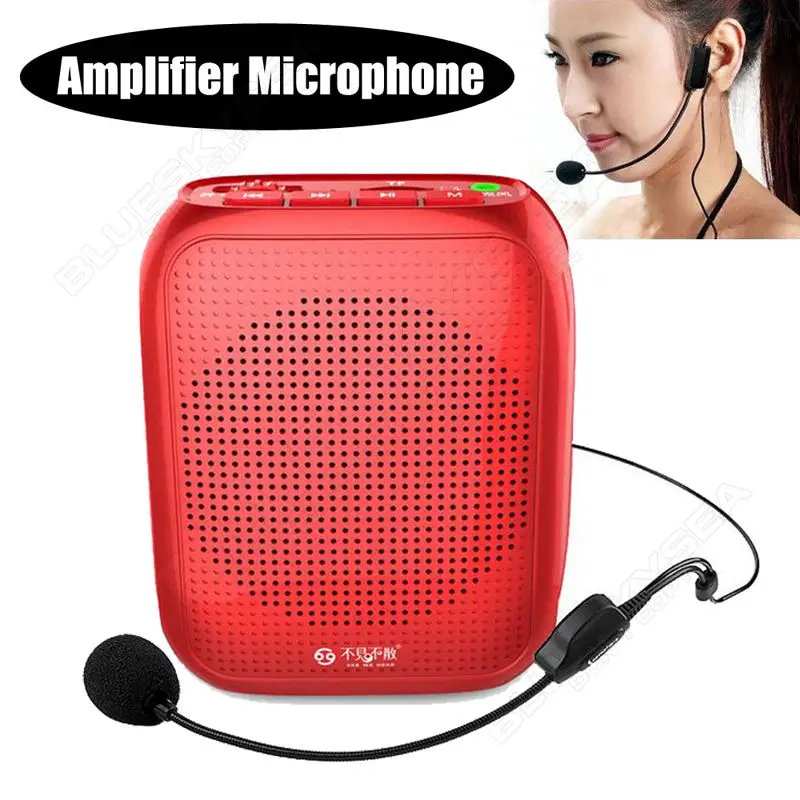 

See Me Here T600 Wired 10W Speech Voice Amplifier HI-FI Sound Loudspeaker MP3 Player FM Radio Speaker w/Wired Microphone
