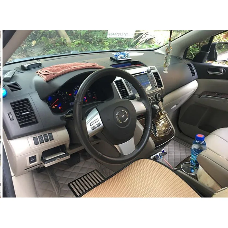 

lsrtw2017 luxury fiber leather car floor mat mat for mazda8 mazda 8 mazda mpv 2006-2016 2008 2009 2010 2011 2012 2013 2014 2015