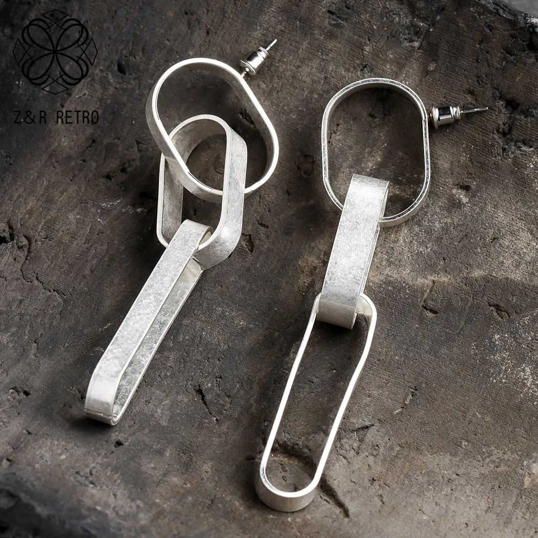 

Hotsale Silver Stud Earrings for Women Jewelry Geometric Metal Charm Female Fashion Earrings 2019 Wholesale Dangle Pendientes