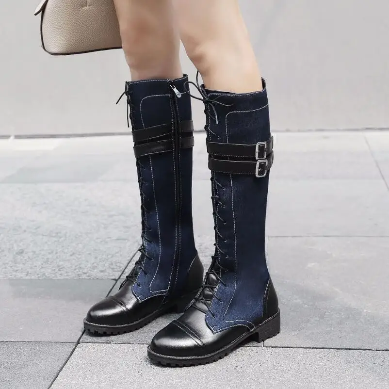 womens denim boots