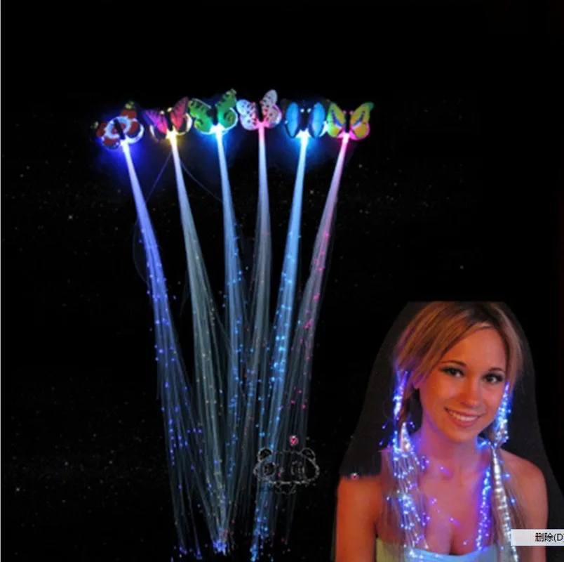 5Pcs LED Flashing Hair Braid Glowing Luminescent Hairpin Novetly Hair Ornament Girls Led Toys New Year