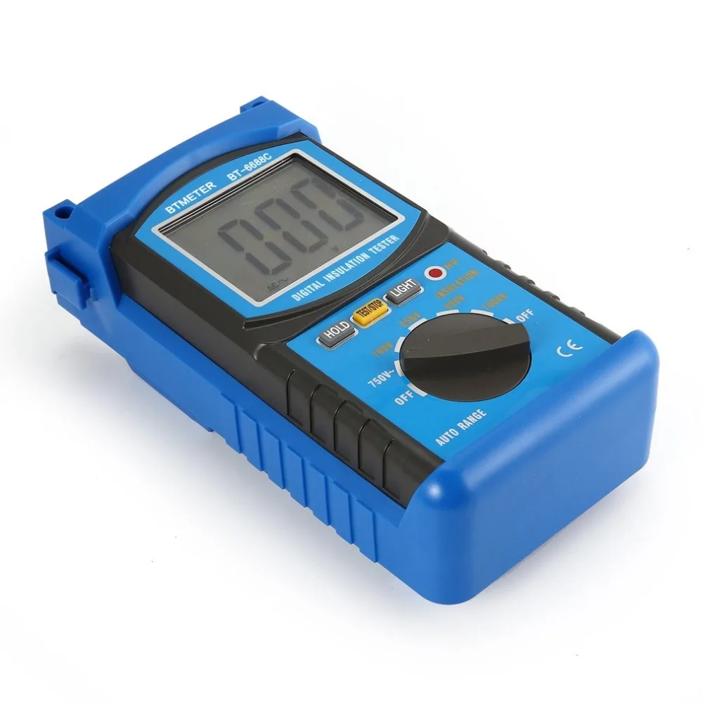

HoldPeak 6688B Portable Digita Insulation Resistance Tester Resistance Meters 500/1000/2500/5000V Megger Megohmmeter Voltmeter