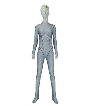 

Mera Costume Justice League Aquaman Film Version Mera Cosplay Bodysuit 3D Print Spandex Zentai costume Halloween Party suit