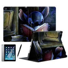 Умный чехол с рисунком Лило и Стич из искусственной кожи для iPad Air 2 3 6th 9," 7th 10,2" 10," PRO Mini4