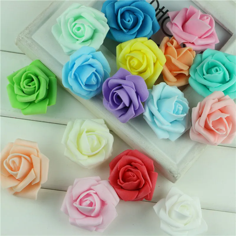 4cm small artificial foam rose flower 100pcs/lot multi color heads