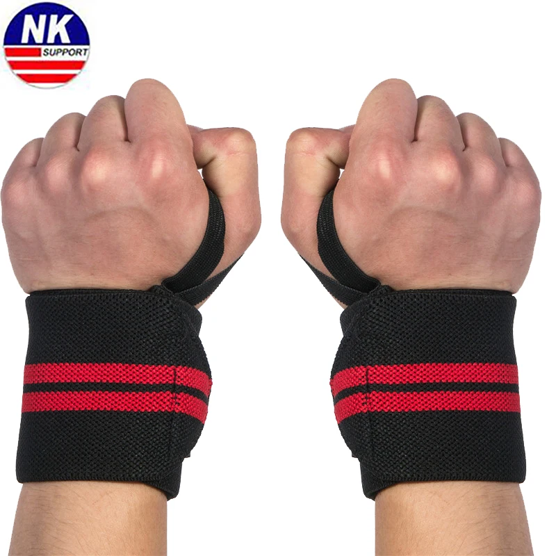 NK SUPPORT 1 Pair Adjustable Sport Wrist Support Professional Pressure Bandage Weight lifting Dumbbell Protect Straps | Спорт и