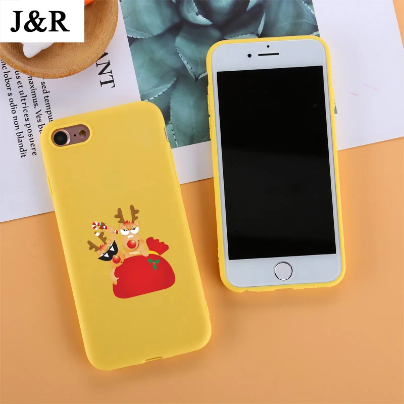 Чехол для Телефона iPhone 6 6s 7 8 Plus X XR XS Max чехол милый мультфильм Рождество Санта