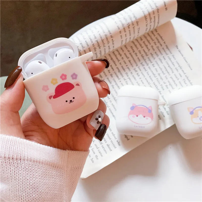 

Cute Cat Case For Airpods Cover Cartoon Bluetooth Earphone Protective Cases For Air pods Accessories Silicone Headphones Box Bag