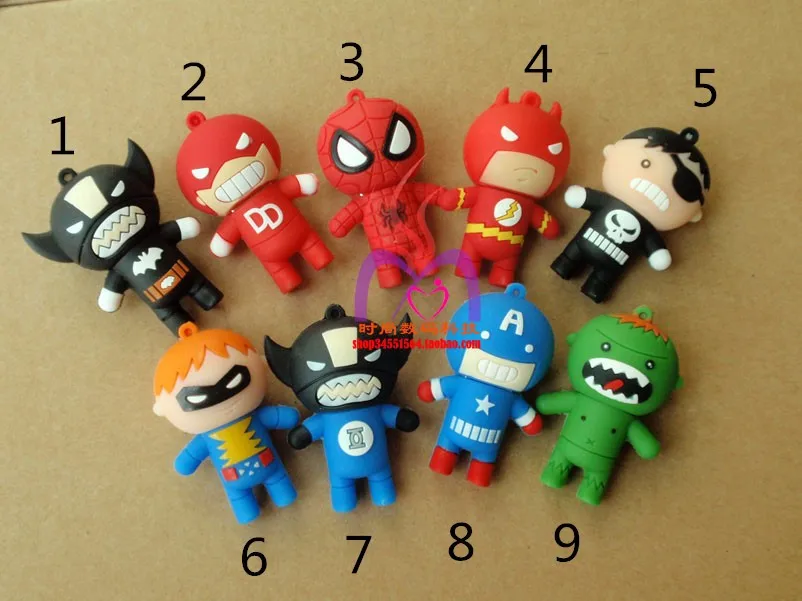 Мультфильм Super Hero usb flash drive 64 ГБ pen drive мультфильм горячей продажи usb stick симпатичный мини флешки 8 Г 16 Г U диск флэш-карты 128 ГБ