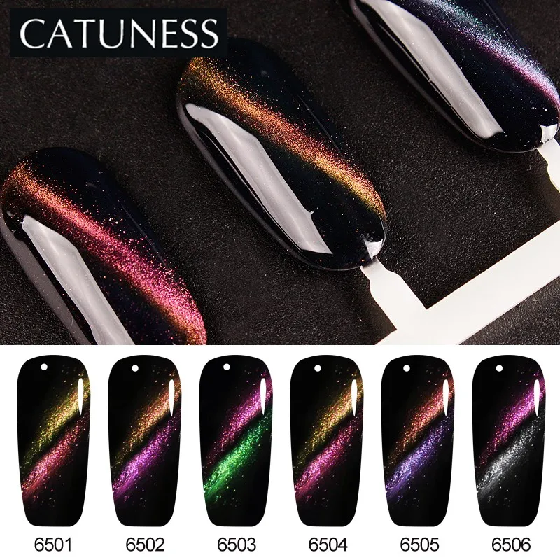 

CATUNESS Long Lasting Cat Eye 7Ml Gel Varnish Chameleon Led Lamp for Manicure Soak Cat Eyes UV Gel Magnetic Rainbow Lacquer