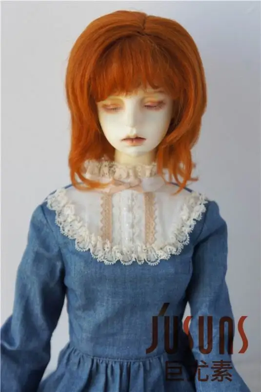 JD248 1/3 SD небольшое леди вьющиеся BJD мохер кукла парик кукла wigd 8-9 дюймов