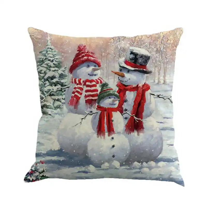 Christmas Pillow Case Waist Throw Cover Home Decor christmas pillow covers decorative 40cmx40cm #2n14 (4)