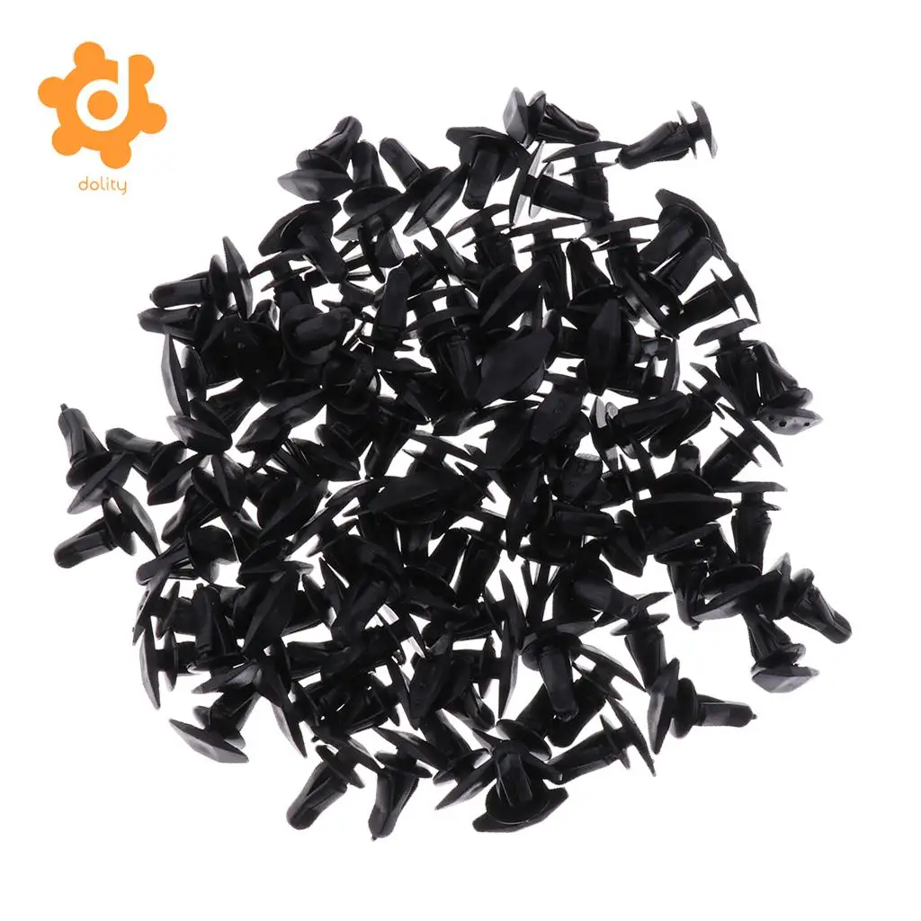 dolity 100 Pieces Car Door Sealing Strip Trim Panel Rivet Fastener 7.8mm Hole