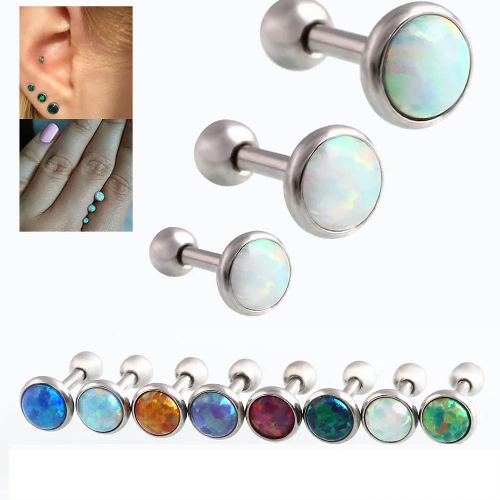 

3 Pieces/pack 2017 Hot Sales Fashion Opal Women Jewelry Stud Earrings 3-5mm