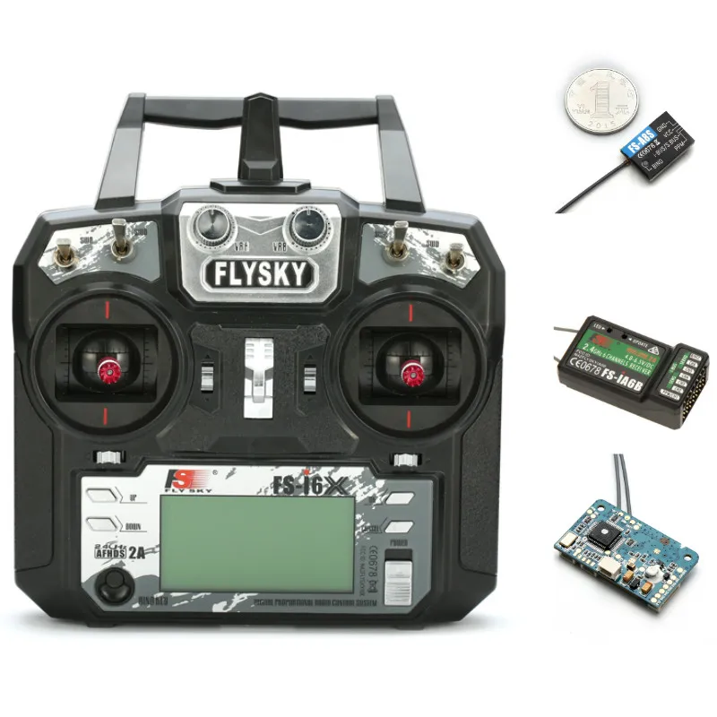 

FLYSKY FS-i6X i6X 2.4G 10CH AFHDS 2A Transmitter with X6B iA6B A8S V2 Receiver for RC Multirotor FPV Racing Drone Mode 2