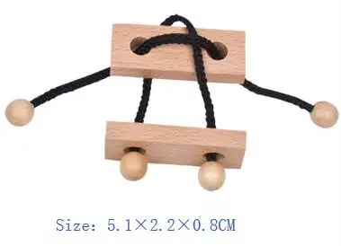 Puzzle de Madeira de Bambu Provocação de Metal Brinquedos para Adultos Caixa de Presente Loop Corda Cérebro Puzzles Jogo Crianças 12 Pçs - Set 9 High Quality Brinquedos e hobbies