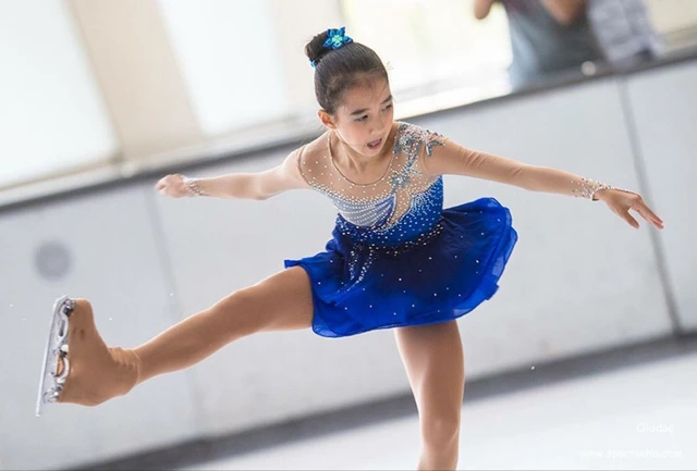 Vestidos de patinaje artístico para niñas, traje de patinaje sobre hielo  personalizado, ropa para niños, Envío Gratis