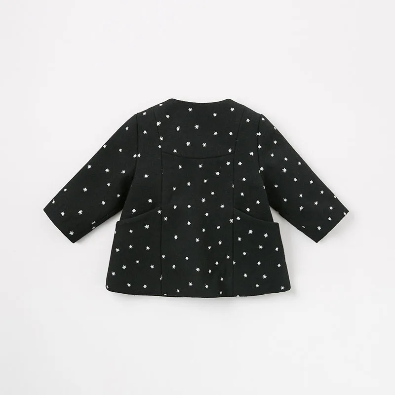 DB8677 dave bella/осенне-зимняя черная куртка для маленьких девочек детская модная верхняя одежда детское пальто