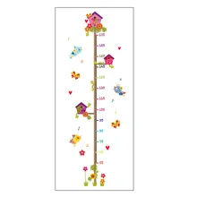 KAKUDER, Мультяшные животные, птицы, для измерения роста, Настенная Наклейка для детской комнаты, диаграмма роста, декор для детской комнаты, настенная художественная наклейка, dropshipping10