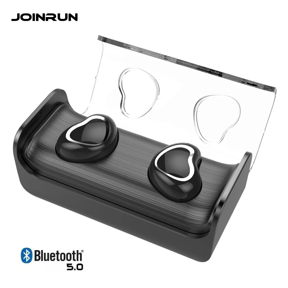 

Joinrun Wireless Bluetooth 5.0 Earphone Microphone In-ear Earbud Small Headset Invisible Earpiece with Power Bank Charging Box