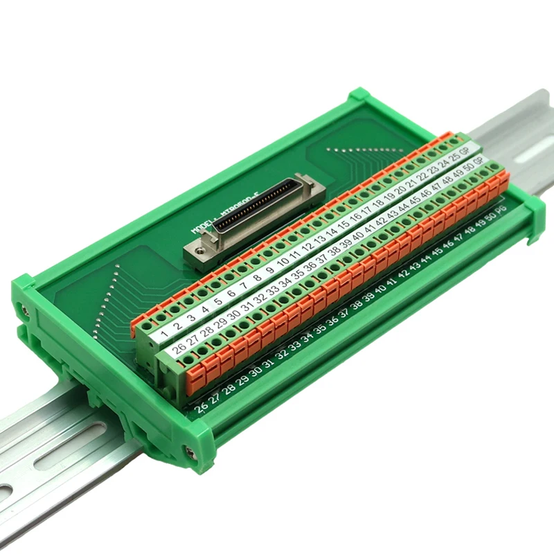 SCSI 50 Pin Quick Connect Spring Clamp Terminal Blocks Breakout Board Adapter SCSI 50 Pin Quick Connect Spring Clamp Terminal Blocks Breakout Board Adapter