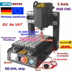 DE свободный Ват рабочего стола 3 оси 2030 фрезерный станок с ЧПУ Гравировальный фрезерный станок с ЧПУ с аварийной остановки высокопрочной
