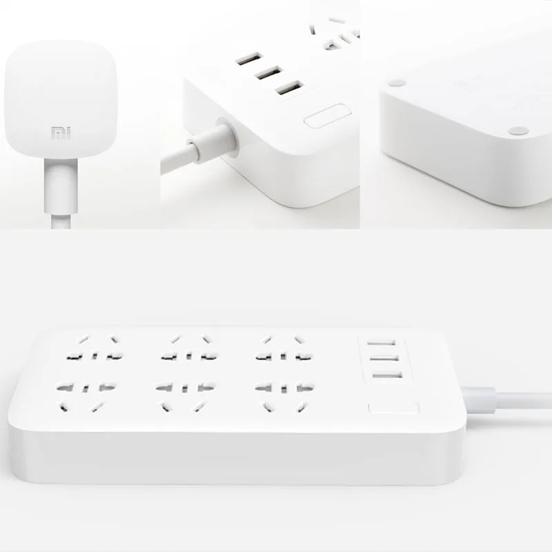 Original XiaoMi Smart Power Strip 6 Ports with 3 USB Fast Charging 2.1A