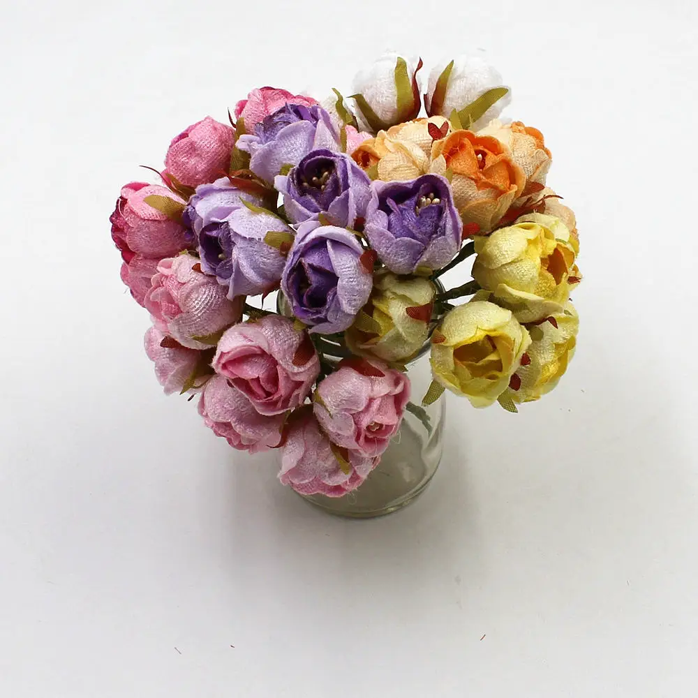 6pcs / lot High Quality Mini Tea Rose Bud Artificial Flowers for Wedding Home Decoration Wreath Jewelry Scrapbooking DIY Handmad 6pcs / lot High Quality Mini Tea Rose Bud Artificial Flowers for Wedding Home Decoration Wreath Jewelry Scrapbooking DIY Handmad