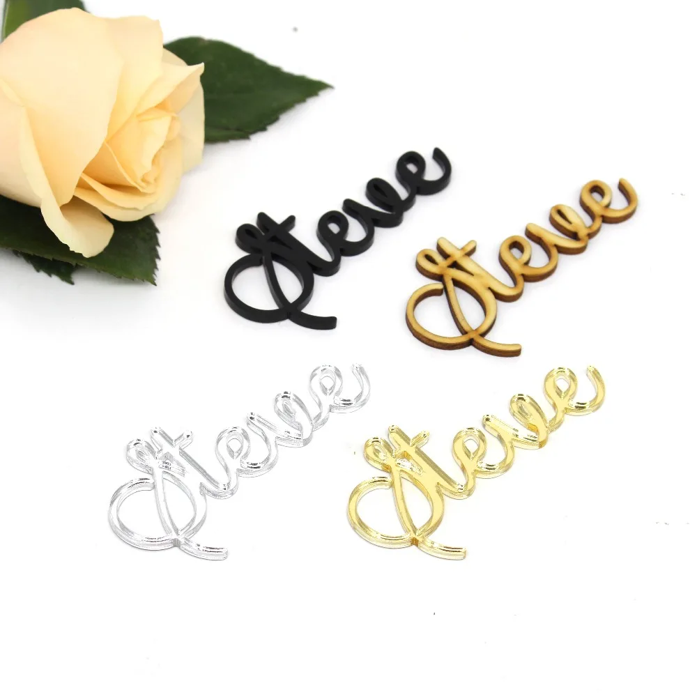 1 Piece Personalized Laser Cut Names Wedding Place Name Place