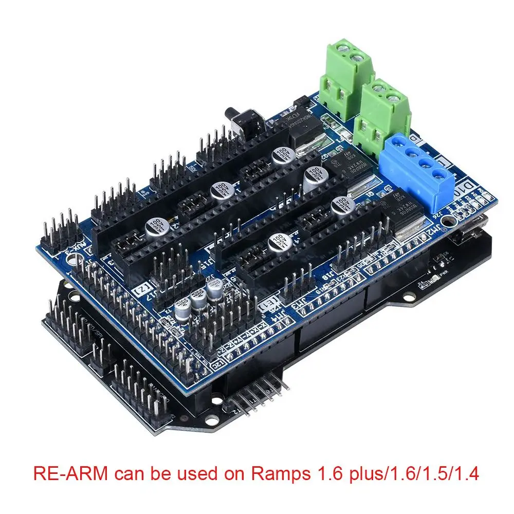 Kaufen 3D Drucker Teile Klon RE ARM Contol 32 Bit 3D Drucker Bord Upgrade Mega 2560 Zu TMC228 TMC2130 DRV8825 a4988 Rampen 1,6 1,4 1,5