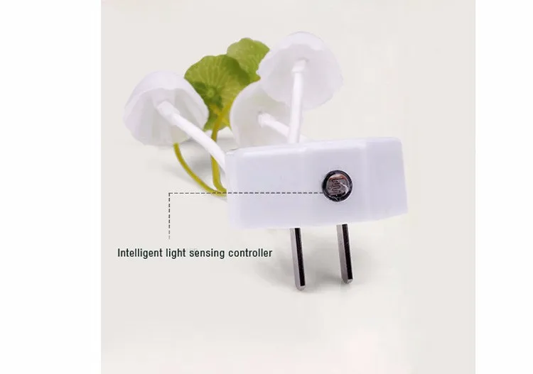 Темная Автоматическая яркий гриб Новинка светильник штепсельная вилка стандартов ЕС и США Сенсор 110 V-220 V 3 светодиодный красочного гриба