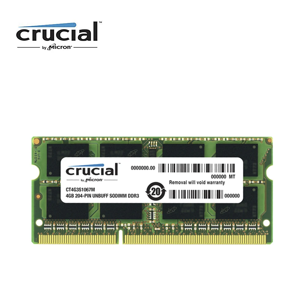 Acheter Crucial Mémoire RAM DDR3 4G 1066 MHZ PC3 8500S CL7 204pin 1.35 V Mémoire D ordinateur Portable