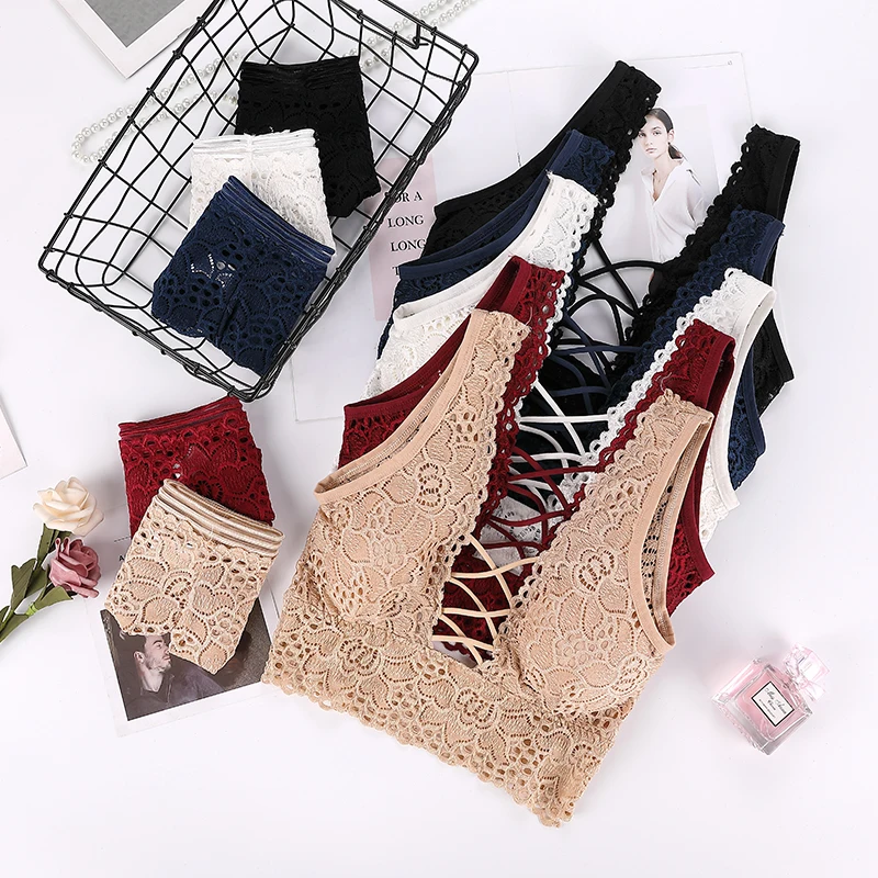 Сексуальный комплект нижнего белья для женщин Babydoll кружевной бюстгальтер и