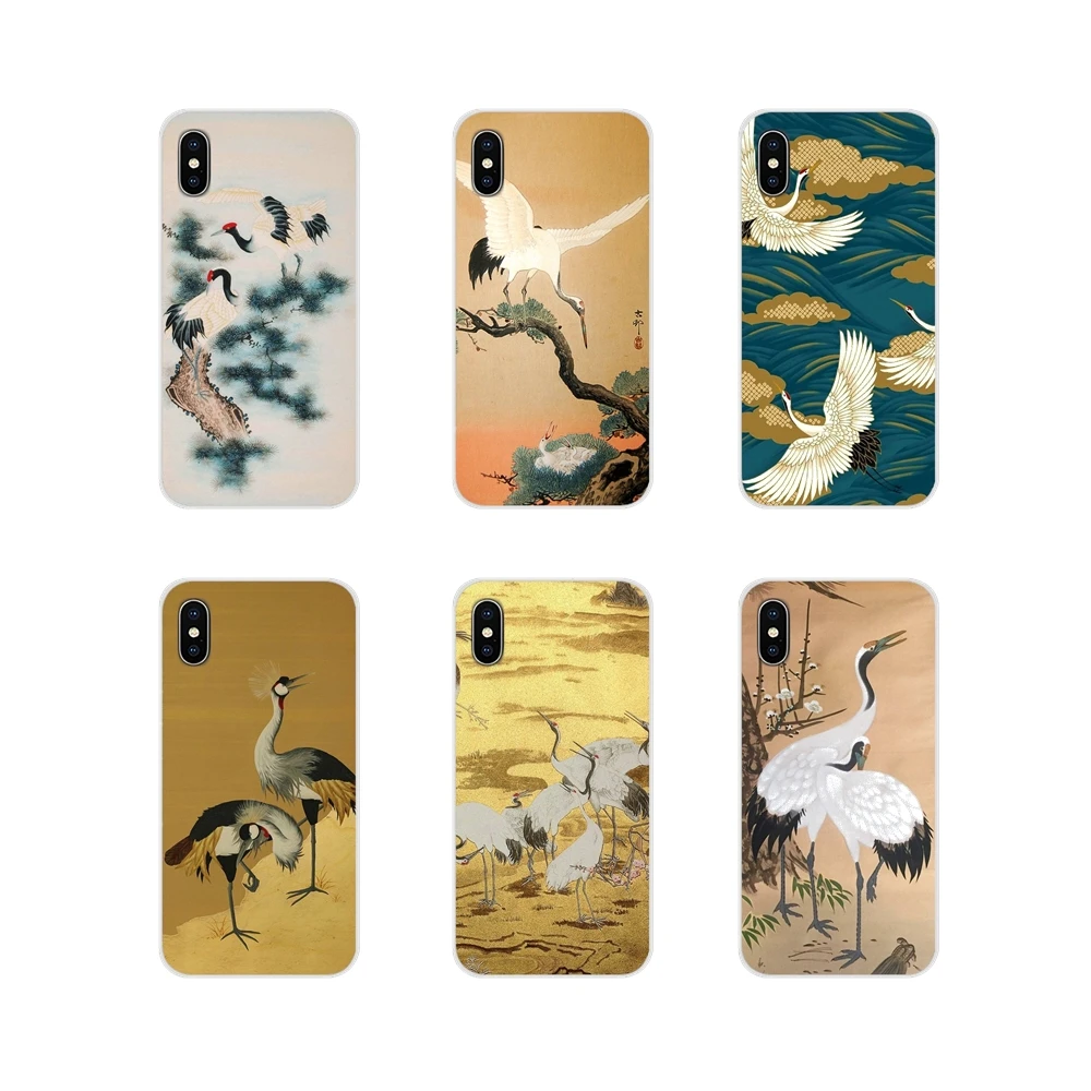 

Accessories Phone Cases Covers For Xiaomi Redmi 4A S2 Note 3 3S 4 4X 5 Plus 6 7 6A Pro Pocophone F1 japanese art crane Luxury