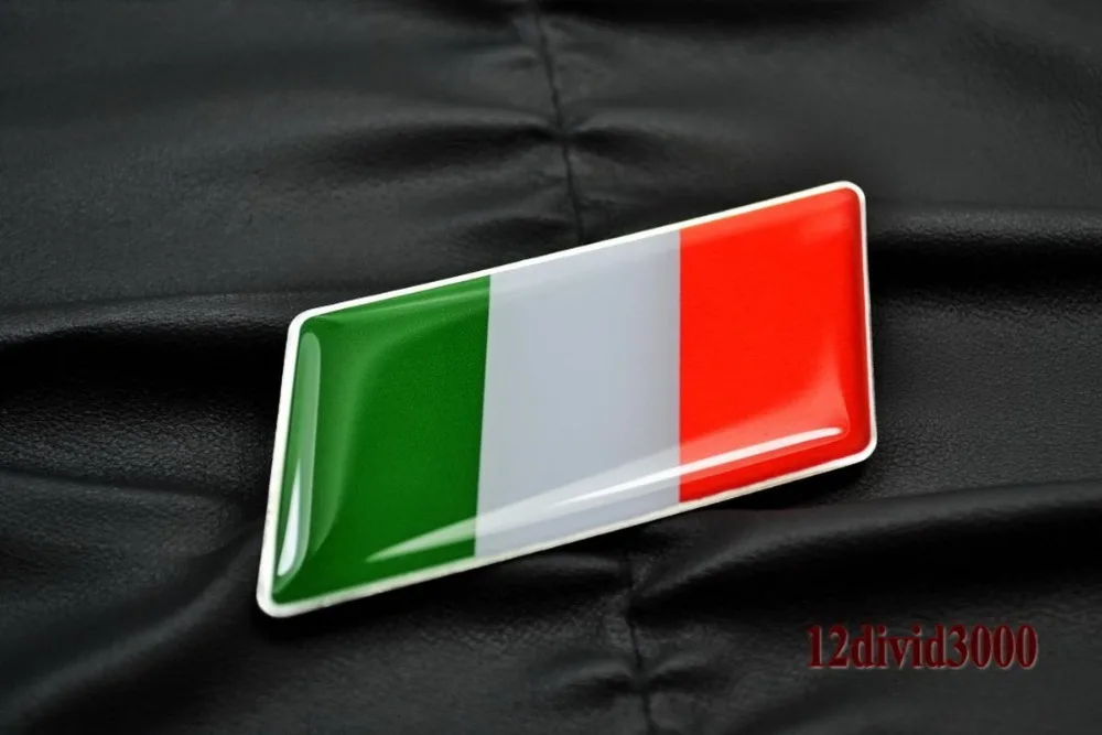 

2PCS Italy Italian Flag Emblem Badge FIT Alfa Romeo FIAT Maserati DUCATI